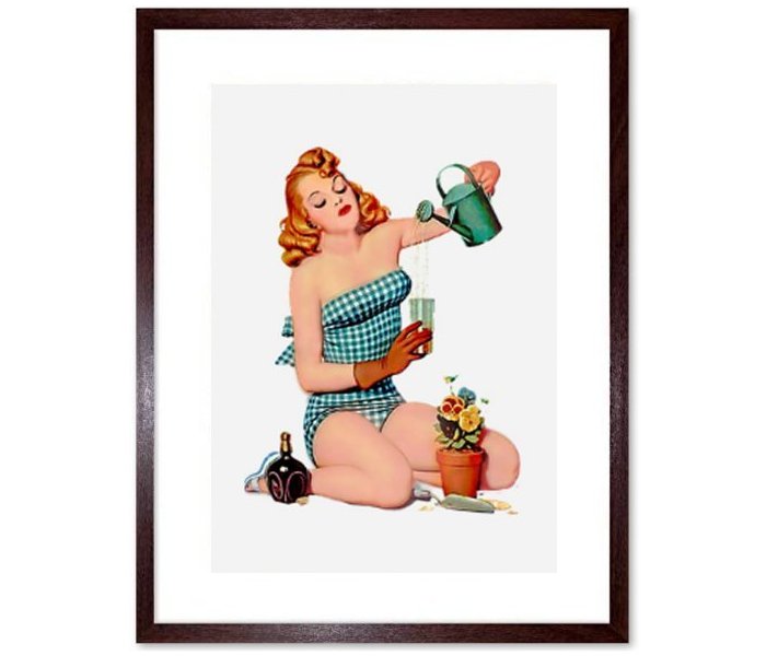 Retro Pin Up Girl 12 Framed Print